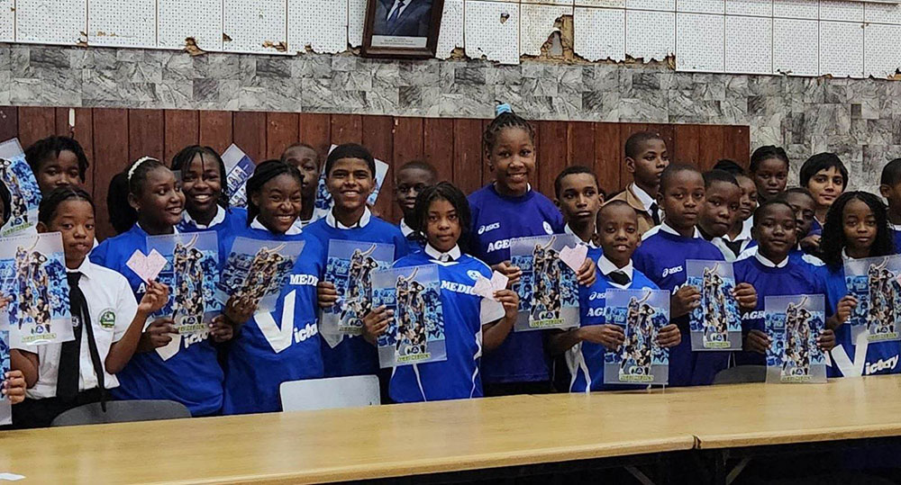 埼玉上尾メディックスの旧ウエアやグッズが各地へ届けられました【活動報告Voｌ.2】