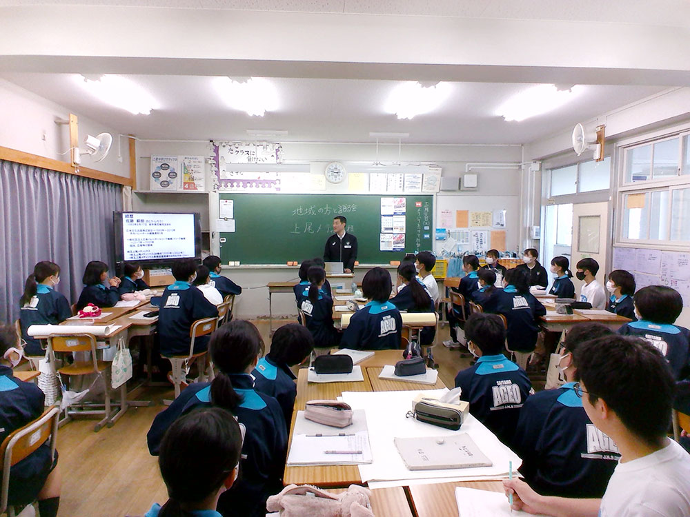 上尾中学校と一緒に「地域の方と語る会」