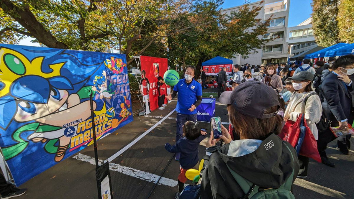 バレーボール体験会ブース