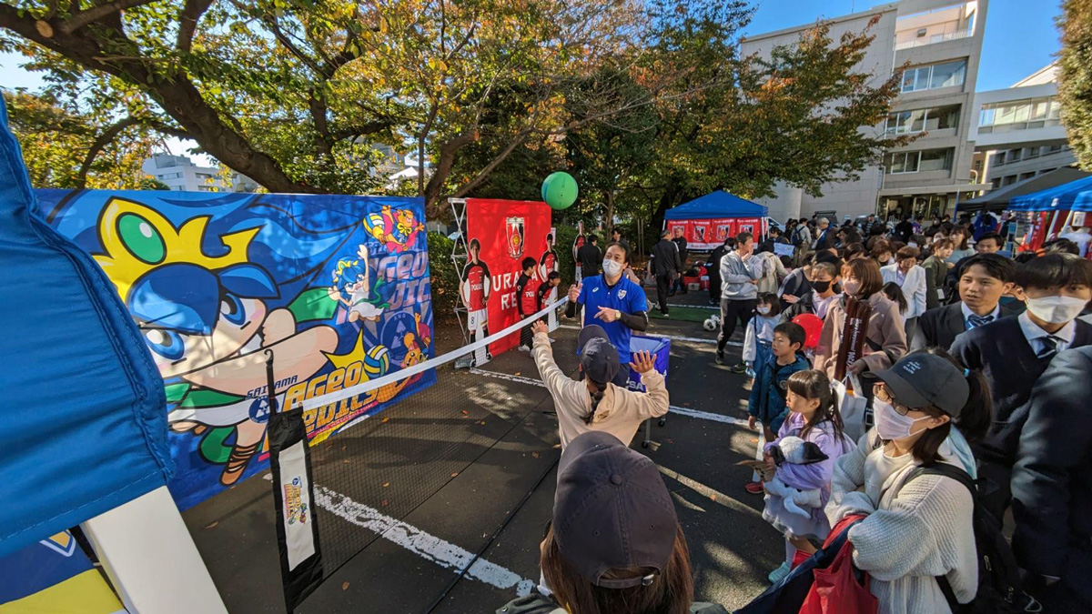 バレーボール体験会ブース