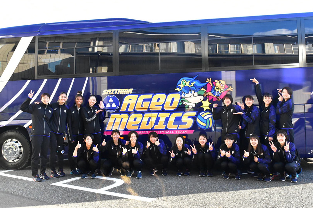 埼玉上尾メディックス チームバスリニューアルのお知らせ