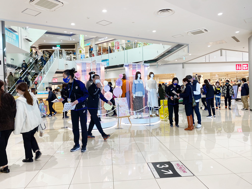 ホームゲーム宣伝、チラシ配布を行いました