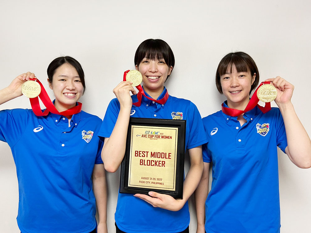 2022AVCカップ優勝、埼玉上尾メディックスから3名が活躍！