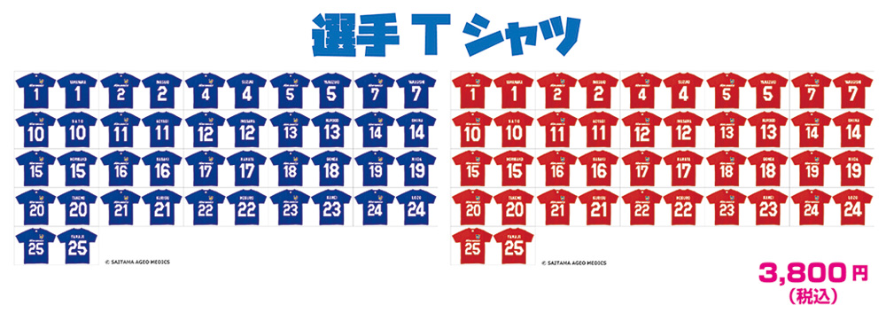 選手Tシャツ